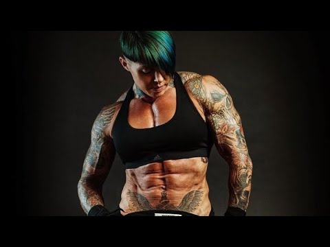 Fbb Rene Campbell female bodybuilding 2022 girls with muscles flexing HERBICEPS