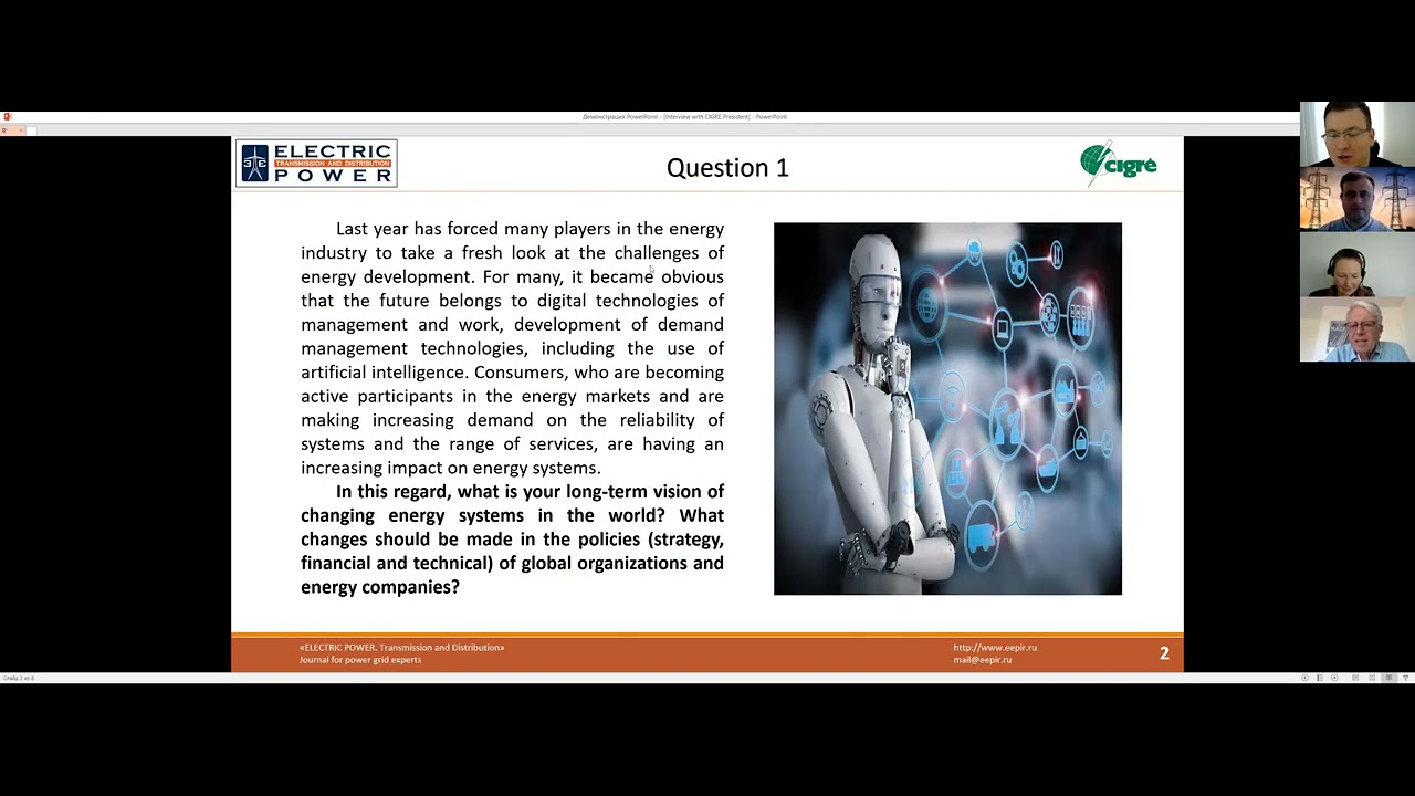 Interview with CIGRE President - видео превью Interview with CIGRE President - превью