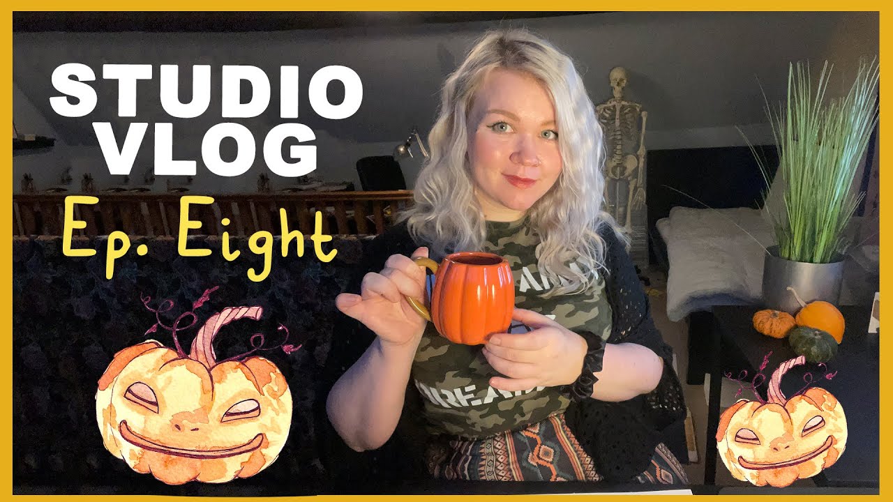 Studio Vlog Ep 8 : Christmas Cards. Pumpkin Picking. Shop Update. - YouTube