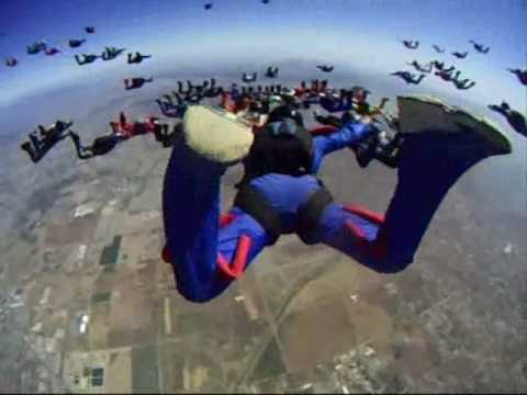 Jeff doing a 100 way skydive