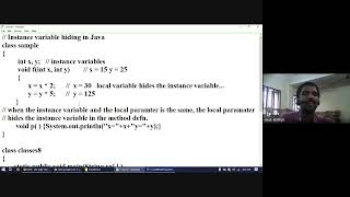 Java Unit I Session #14 Instance variable hiding, Method Overloading in Java