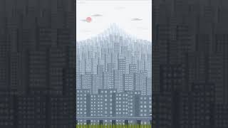 html5 canvas pixel art scene - city appearance effect