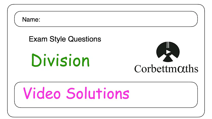Division Answers - Corbettmaths