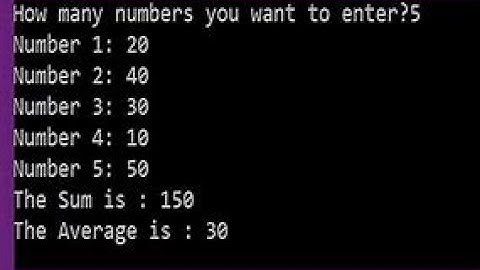 How to store and calculate the sum of five numbers entered by the user using Array in C++ program