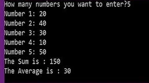 How to store and calculate the sum of five numbers entered by the user using Array in C++ program