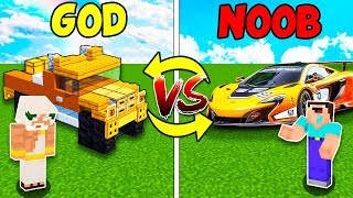 Minecraft battle: SWAPPED SUPER CAR CHALLENGE - NOOB vs GOD in Minecraft Animation