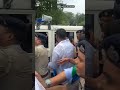 Members of the National Students' Union of India (NSUI) staged a protest outside the Chief Minister
