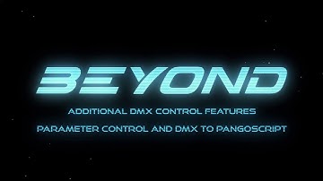 Pangolin BEYOND DMX Tutorial part 3 - Additional DMX Control - Parameter - PangoScript