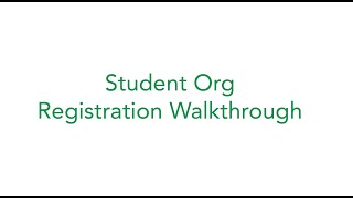 How to Register a Student Organization on OrgSync