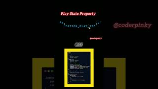 Play State Property with Text Animation| Html and CSS Tutorial..👩💻💓#html #cssanimation#cssproperty