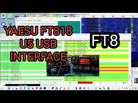 YAESU FT-818 FT8 - U5 LINK USB adatper for digimodes - YouTube