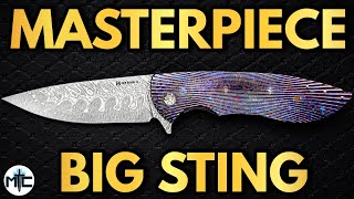 A True Masterpiece - Herman BIG Sting Hammered Damacore / Black Timascus - Overview