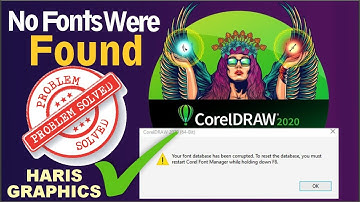 CorelDRAW FONT DATABASE CORRUPTED PROBLEM FIXED |Haris_Graphics|