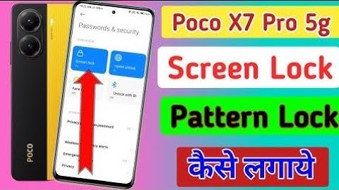 How to set pattern lock in Poco X7 Pro/Poco X7 Pro screen lock kaise lagaye