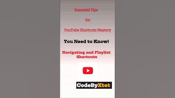 Essential YouTube Keyboard Shortcuts | Navigating and Playlist Shortcuts #computershortcuts #pc