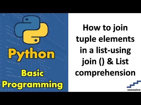 How to join tuple elements in a list-using join () & List comprehension