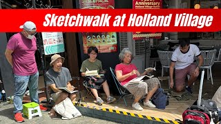Urban sketching at One Holland Village, Singapore