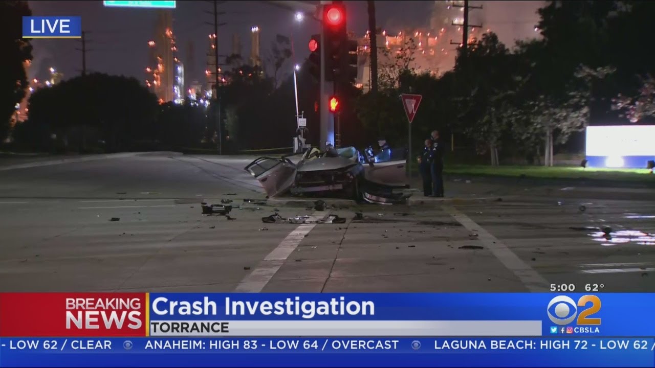 Driver Killed After Car Slams Into Pole In Torrance - YouTube