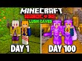 We Survived 100 Days in a LUSH CAVES ONLY WORLD in Hardcore Minecraft.. Here's What Happened..