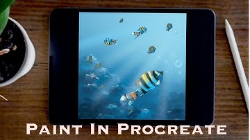 How to Draw Under Ocean Fishes in Procreate iPad Tutorial| Paint with Basic Brushes |The Pro Art