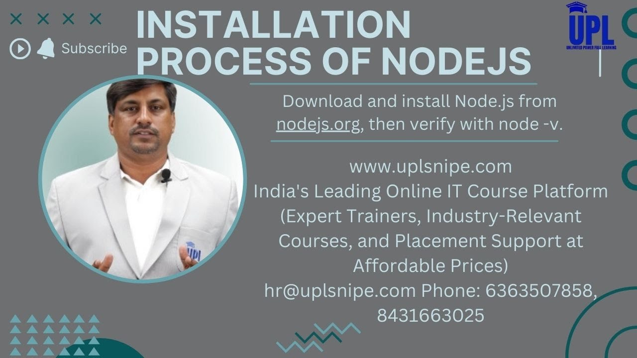 Step by step installation process of nodejs - YouTube