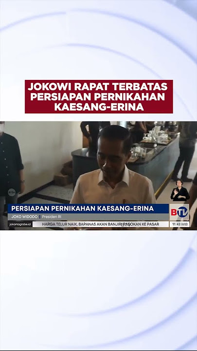 Jokowi Rapat Terbatas Persiapan Pernikahan Kaesang-Erina