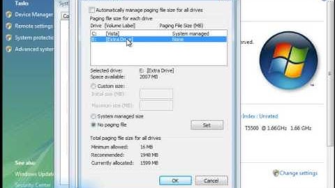 Speed Up Vista- Move your Paging File to Another Drive