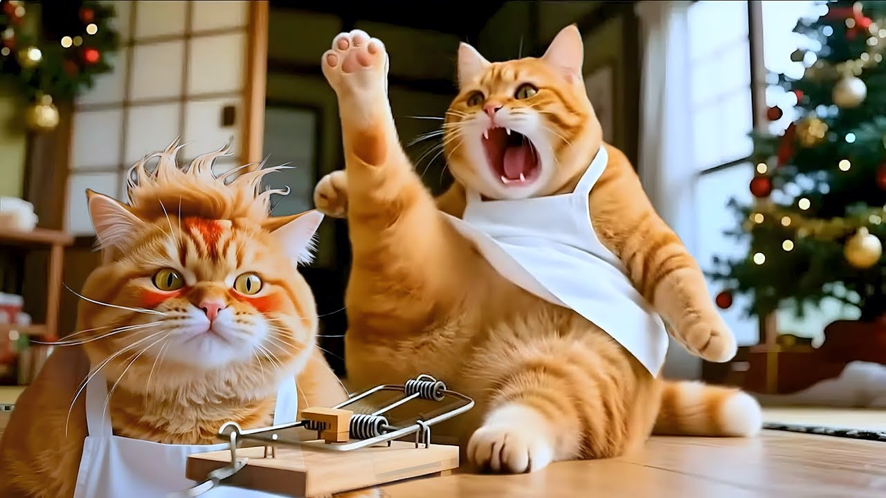 Mama Cat Yells When Ginger’s Mouse Trap Hits Her Foot! 😂🐾 | Funny Cat Family Story