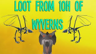 Runescape 2007 Loot from 10h Of Skeletal Wyvern