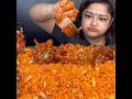 ASMR: EATING SPICY CHICKEN LOLIPOP🔥 BASMATI RICE || #shorts #mukbangn#asmreating #mukbangasmr #asmr