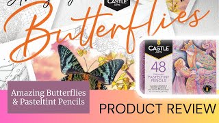 Castle Arts The Amazing Butterflies Colouring Book & Pasteltint Pencils | Review screenshot 2