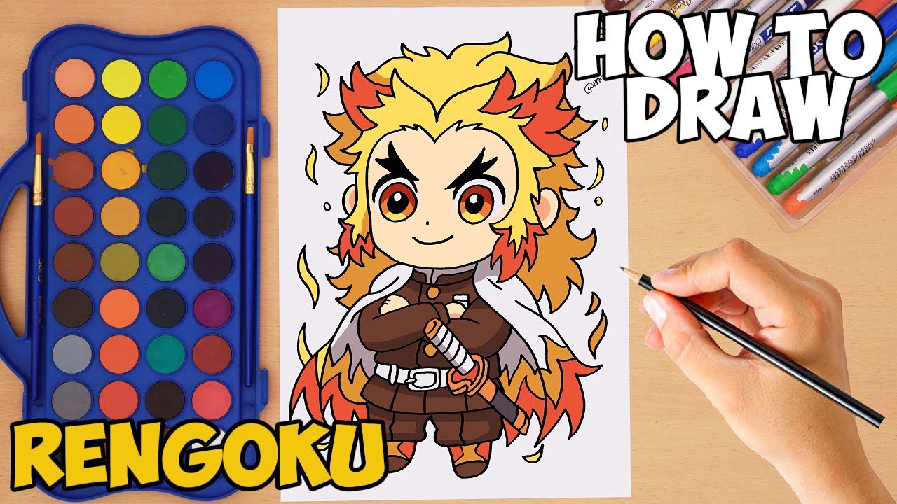How To Draw Rengoku Simple How to Draw Rengoku | Step by step Drawing | Demon Slayer - YouTube