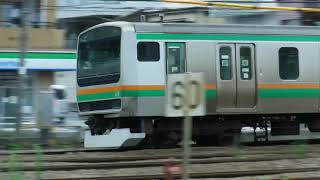 JR湘南新宿ライン普通逗子行きE231系4527Y+E233系U115宮ヤマと京浜東北・根岸線各駅停車大船行きE233系1277C、上野東京ライン普通小田原行きE231系1873E+E231系が走行！