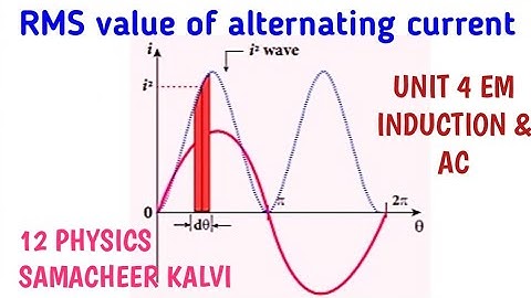 RMS value of ac | Unit 4 EM Induction and AC | 12 Physics Samacheer kalvi.