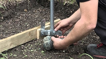 Fitting Timber Base Rails to Polytunnel