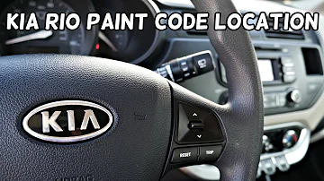 Trouver le code couleur de ma Kia Venga