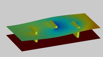 Simulation of an array of  flap-type wave energy devices