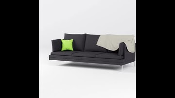 Couch 3D model - Blender3d (dark)