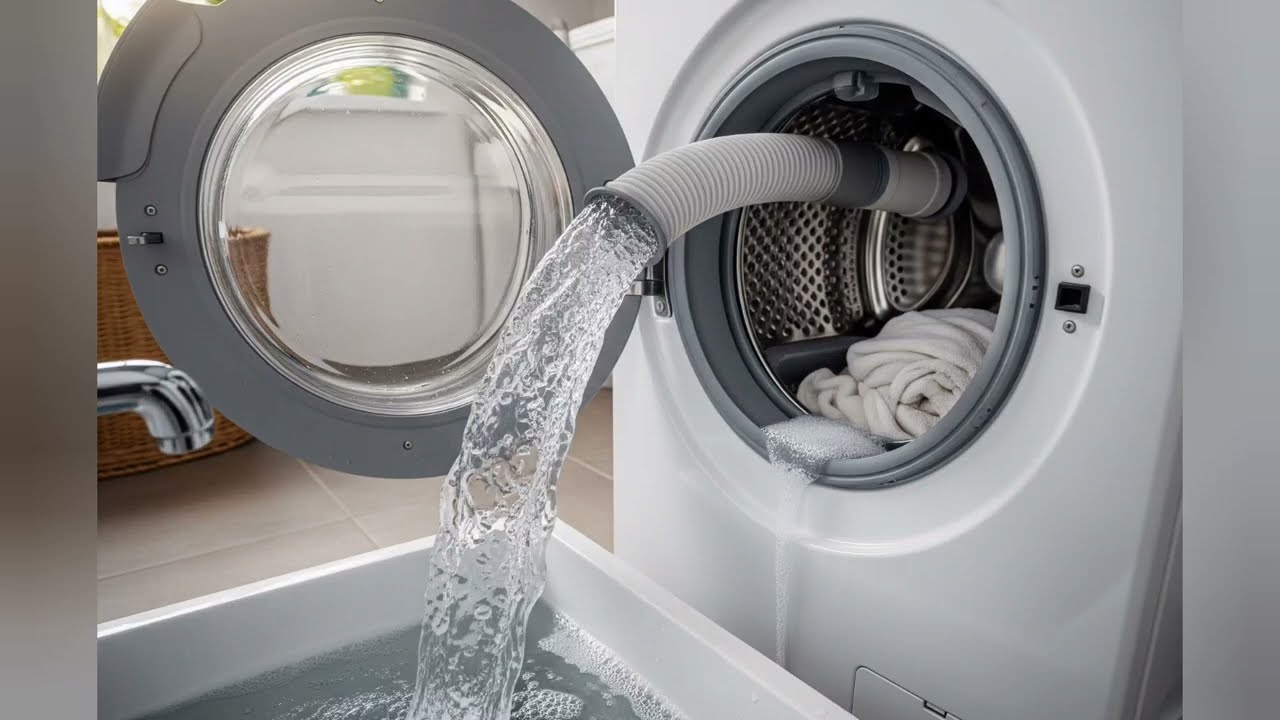 اسباب خروج الماء من الغساله