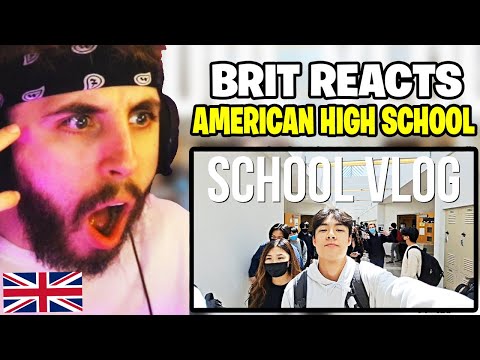 Brit Reacts to a day in the life of an american high school student