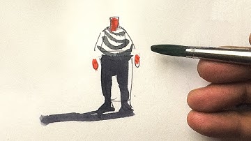 Crazy Figure Drawing Tricks That Will Blow Your Mind ~ Watercolor Tutorial for Beginners 