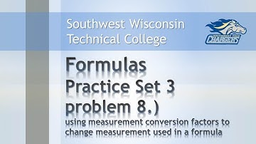 Math Review - Formulas Chapter Practice Set 3, 8.) "Use Conversion Factors to Rewrite Measurements".
