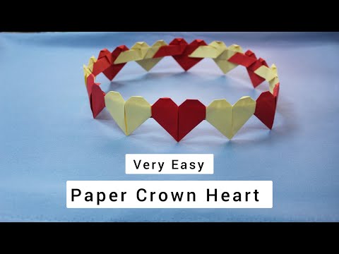 How to make a Paper Crown Heart | Very Easy Paper Crown | Paper Craft Tutorial