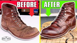 dosis køre korrekt ASMR] How to FIRE SHINE Your Red Wing Iron Rangers - YouTube