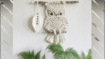 MACRAMÉ - PAINEL CORUJA - TUTORIAL PASSO A PASSO