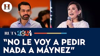 Xóchitl Gálvez asegura que no le va a pedir a Álvarez Máynez que decline por ella