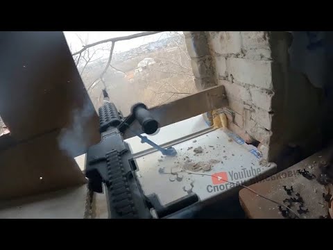 Ukrainian M240 Gunner Operations In Bakhmut