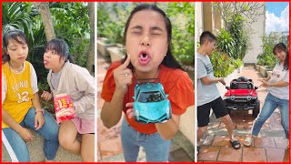 Rich Kids meet Bad Homeless - Rich Car vs Poor Car 🤣🚘🚜 Linh Nhi Su Hao #shorts by TikTok FUNNY