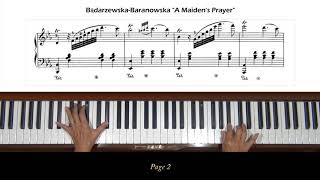 Bądarzewska-Baranowska A Maiden's Prayer Piano Tutorial