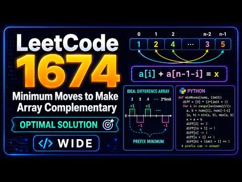 May 13, 2026 - Leetcode Problem #1674. Minimum Moves to Make Array Complementary